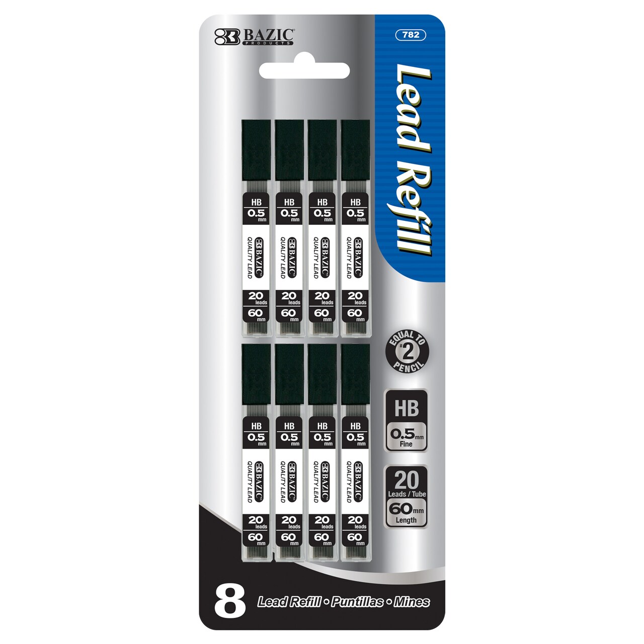 BAZIC 0.5 mm HB Pencil Lead Refills, 160 Count, 160 Pieces Total